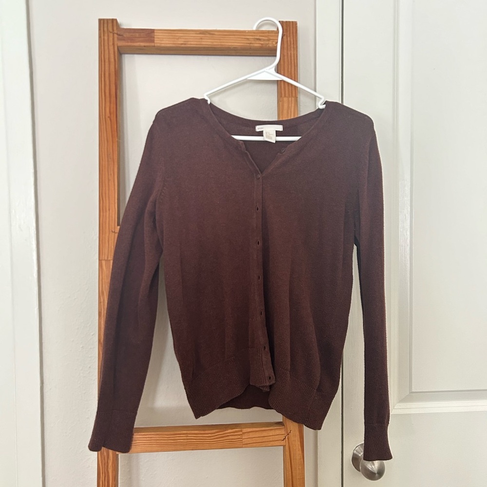 H&M Brown Button Cardigan